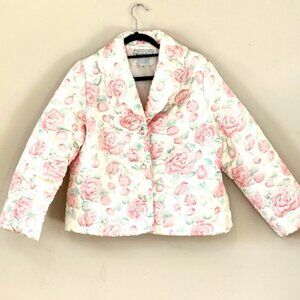 Sax Vintage Bed Jacket Satin Quilted M